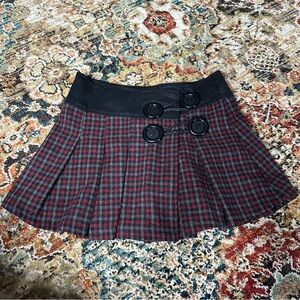 Vintage micro mini plaid skirt